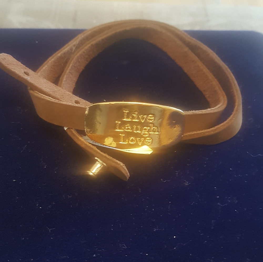 Leather wrap around style  bracelet